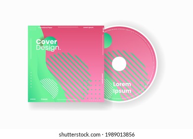 Cd cover design template. Abstract background Vector illustration.