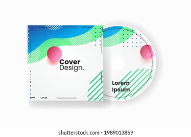 Cd cover design template. Abstract background Vector illustration.