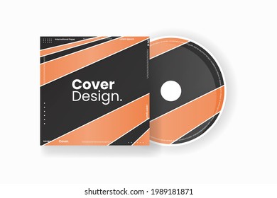 Cd cover design template. Abstract background Vector illustration.