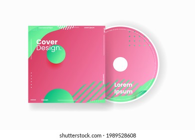 Cd cover design template. Abstract background Vector illustration.