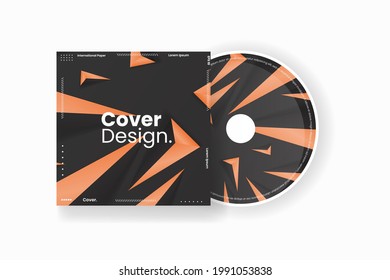 Cd cover design template. Abstract background Vector illustration.