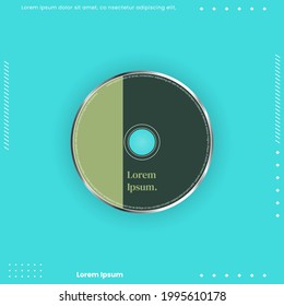 Cd cover design template. Abstract background Vector illustration.