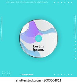Cd cover design template. Abstract background Vector illustration.