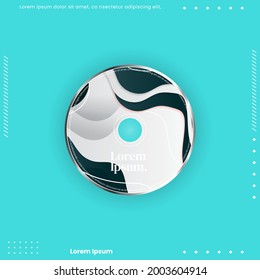 Cd cover design template. Abstract background Vector illustration.