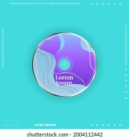 Cd cover design template. Abstract background Vector illustration.