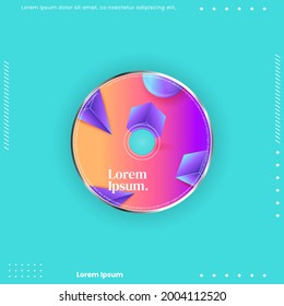 Cd cover design template. Abstract background Vector illustration.