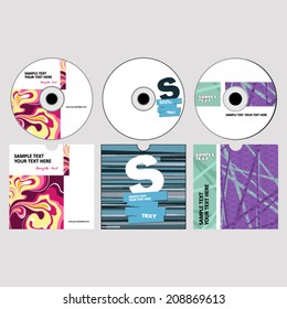 Cd cover design template. Abstract background Vector illustration.
