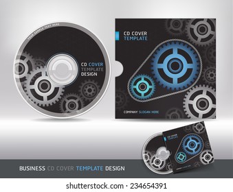 Cd cover design template. Abstract background Vector illustration.
