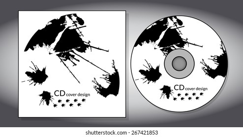 Cd cover design template. Abstract background Vector illustration.