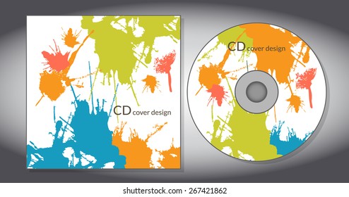 Cd cover design template. Abstract background Vector illustration.