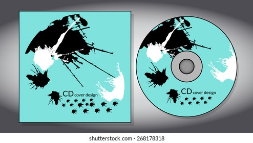 Cd cover design template. Abstract background Vector illustration.