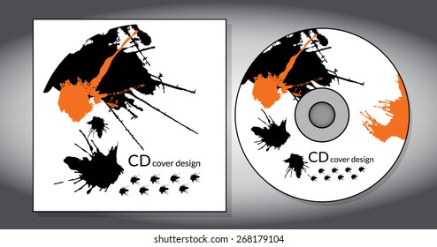 Cd cover design template. Abstract background Vector illustration.