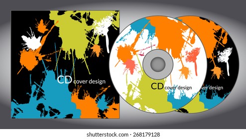 Cd cover design template. Abstract background Vector illustration.