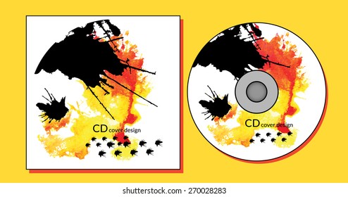 Cd cover design template. Abstract background. Vector illustration.
