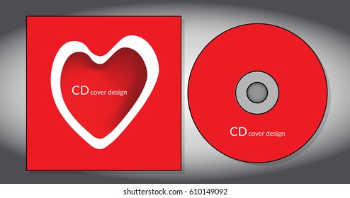 Cd cover design template. Abstract background. Vector illustration.