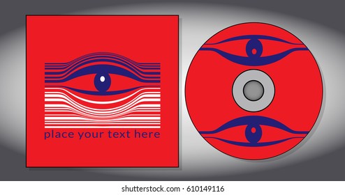 Cd cover design template. Abstract background. Vector illustration.
