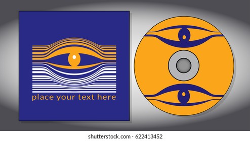 Cd cover design template. Abstract background. Vector illustration.