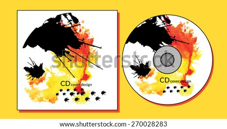 cd cover design template abstract background stock vector royalty
