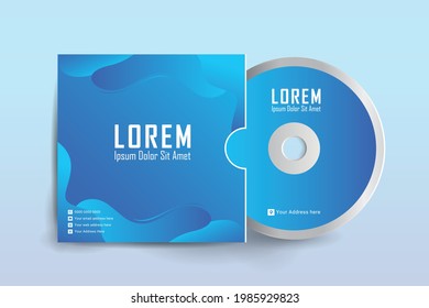 Cd cover design template. CD envelope. Business template for CD envelope label and DVD disc case design. Vector illustration Eps 10.