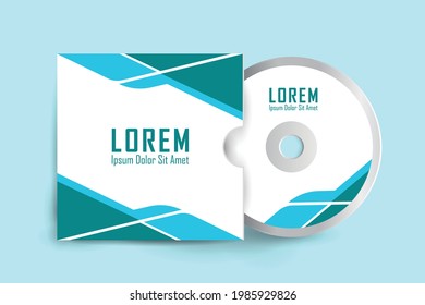 Cd cover design template. CD envelope. Business template for CD envelope label and DVD disc case design. Vector illustration Eps 10.