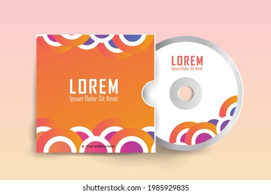 Cd cover design template. CD envelope. Business template for CD envelope label and DVD disc case design. Vector illustration Eps 10.