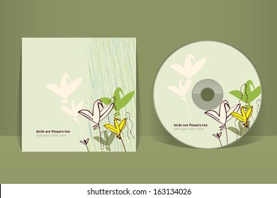 CD cover design template. EPS 10 vector, transparencies used