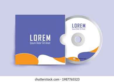 Design-Vorlage für die Kabelabdeckung. Design-Vorlage für die Kabelabdeckung. Luxuriöses, modernes, elegantes, professionelles Minimalist Business Cd Cover Design mit Plattenlabels. Vektorgrafik