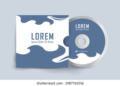 Plantilla de diseño de portada Cd. Plantilla de diseño de portada Cd. Diseño de portada de Cd Empresarial Minimalista de lujo, Moderno, Elegante y Profesional con diseño de etiqueta de disco. Ilustración del vector