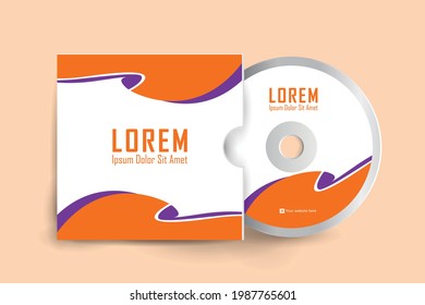 Design-Vorlage für die Kabelabdeckung. Design-Vorlage für die Kabelabdeckung. Luxuriöses, modernes, elegantes, professionelles Minimalist Business Cd Cover Design mit Plattenlabels. Vektorgrafik