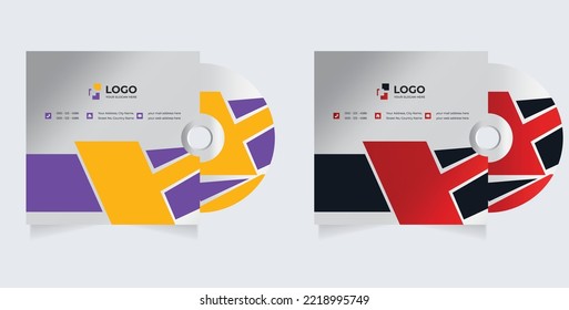 cd cover design template presentation , editable vector illustration