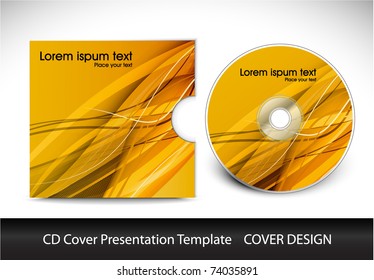 cd cover design template presentation , editable vector illustration