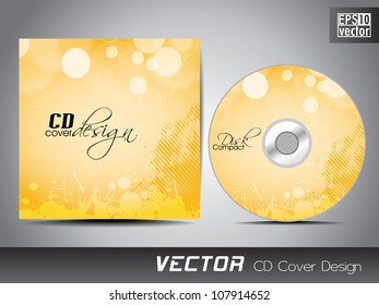 CD cover design template with text space. EPS 10.