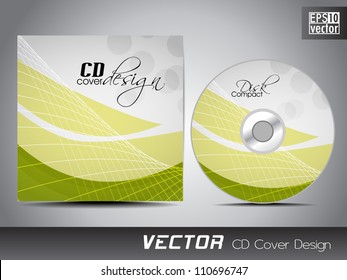 CD cover design template with text space. EPS 10.