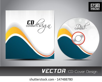 CD cover design template with text space. 