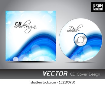 CD cover design template with text space.