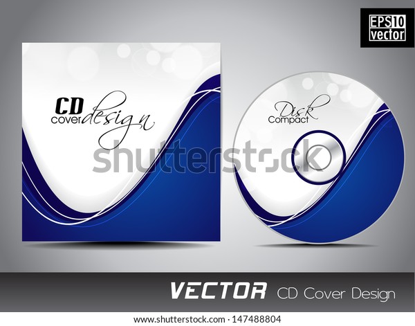 Cd Cover Design Template Text Space Stock Vector Royalty Free