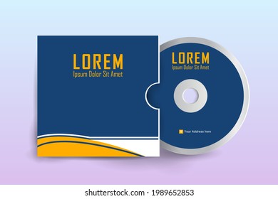 Cd cover design template. Cd With Cover Template. vector cd cover design template with copy space, Vector illustration