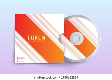 Cd cover design template. Cd With Cover Template. vector cd cover design template with copy space, Vector illustration