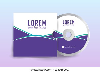 Cd cover design template. Cd With Cover Template. vector cd cover design template with copy space, Vector illustration