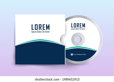 Cd cover design template. Cd With Cover Template. vector cd cover design template with copy space, Vector illustration