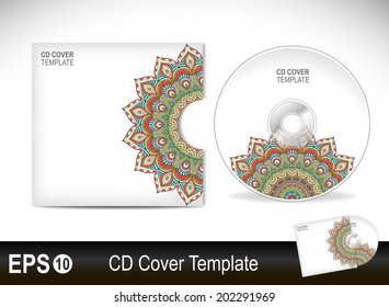 Cd cover design template.Vector illustration