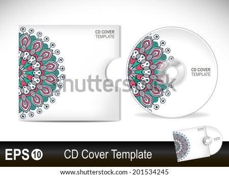 cd cover design template vector illustration のベクター画像素材