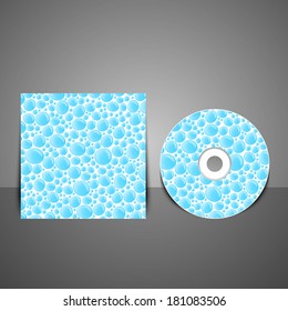 CD cover design with water drops.