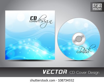 CD cover design with water wave splash. EPS 10.
