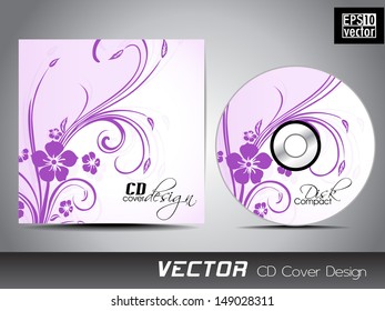 CD cover with floral designs for your business. 