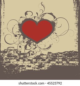cd cover with heart, vector