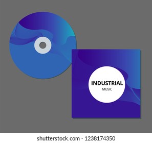 CD cover presentation design template with copy space and wave effect, editable EPS10 vector illustration.