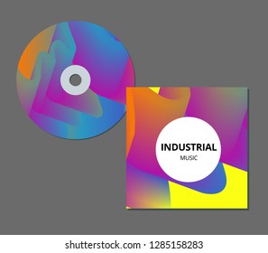 CD cover presentation design template with copy space and wave effect, editable EPS10 vector illustration.