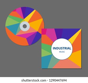 CD cover presentation design template with copy space and wave effect, editable EPS10 vector illustration.