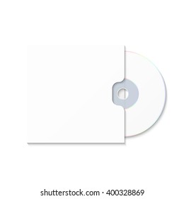 CD cover template DWD. Box for CD. Insulated packaging for discs. DWD Envelope. Vector CD box. Box CD DWD isolated on white